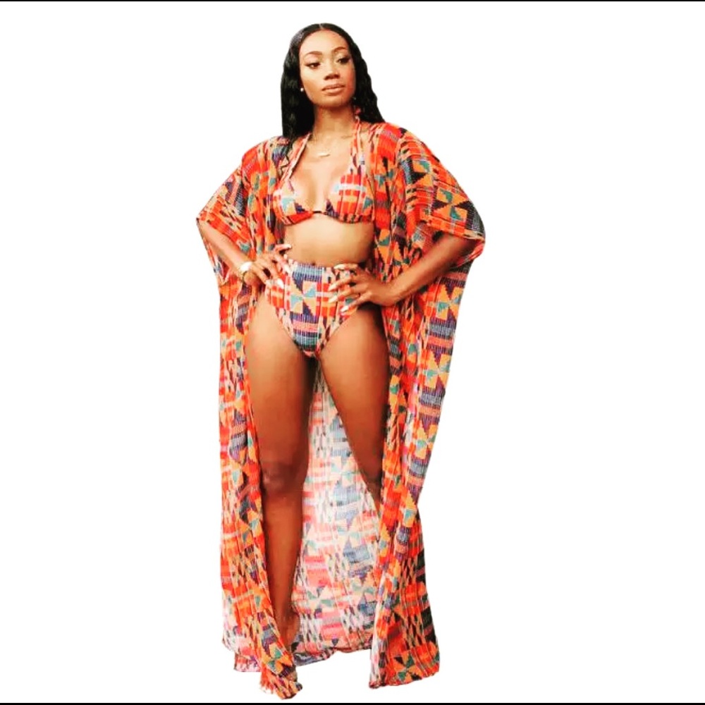 African print bikini